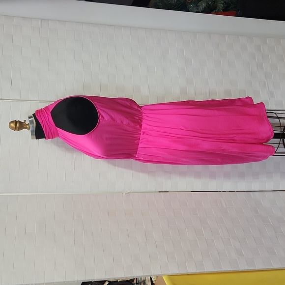 Hot Pink Worthington Shoulderless Dress - Size XS - Picture 4 of 12